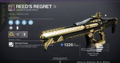 Destiny 2 Reed's Regret Guide - Reed's Regret God Roll и как его получить