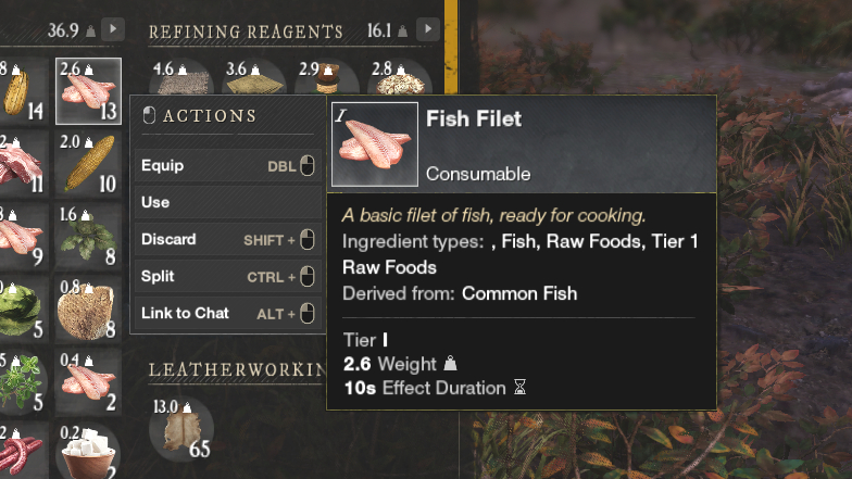 Как получить fish filet в New World